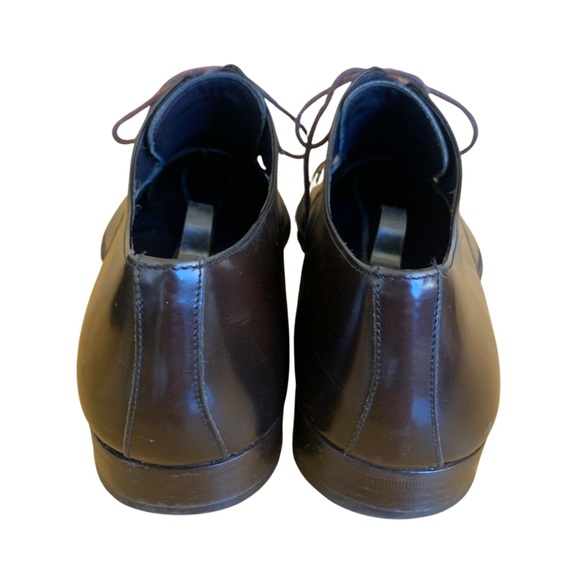Mezlan Dark Brown Leather Cap Toe Shoes - Picture 5 of 7